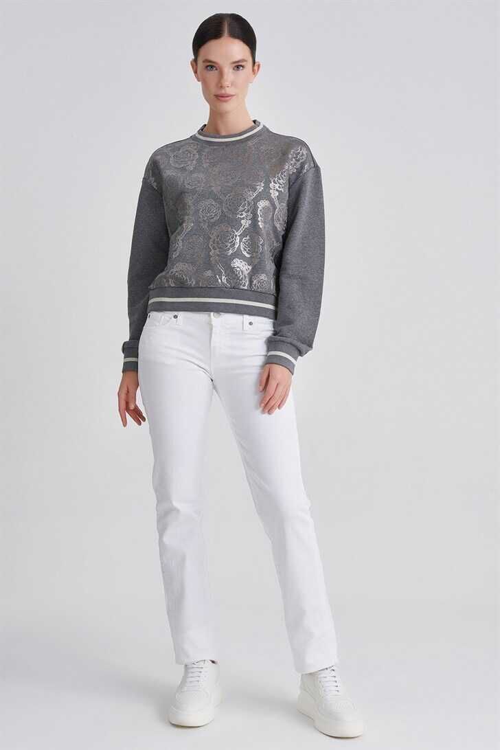 Trussardi Çiçek Desenli Kadın Sweatshirt - 3