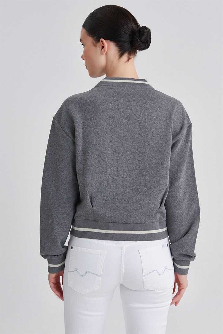 Trussardi Çiçek Desenli Kadın Sweatshirt - 4