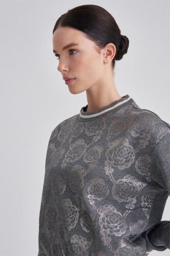 Trussardi Çiçek Desenli Kadın Sweatshirt - 6