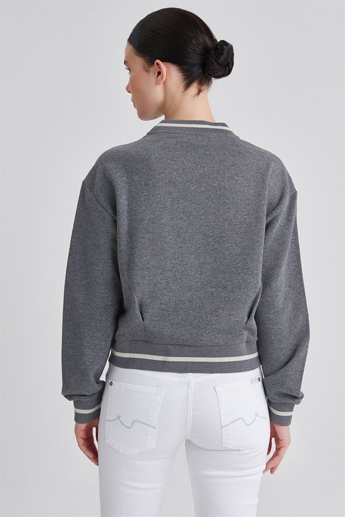 Trussardi Çiçek Desenli Kadın Sweatshirt - 8