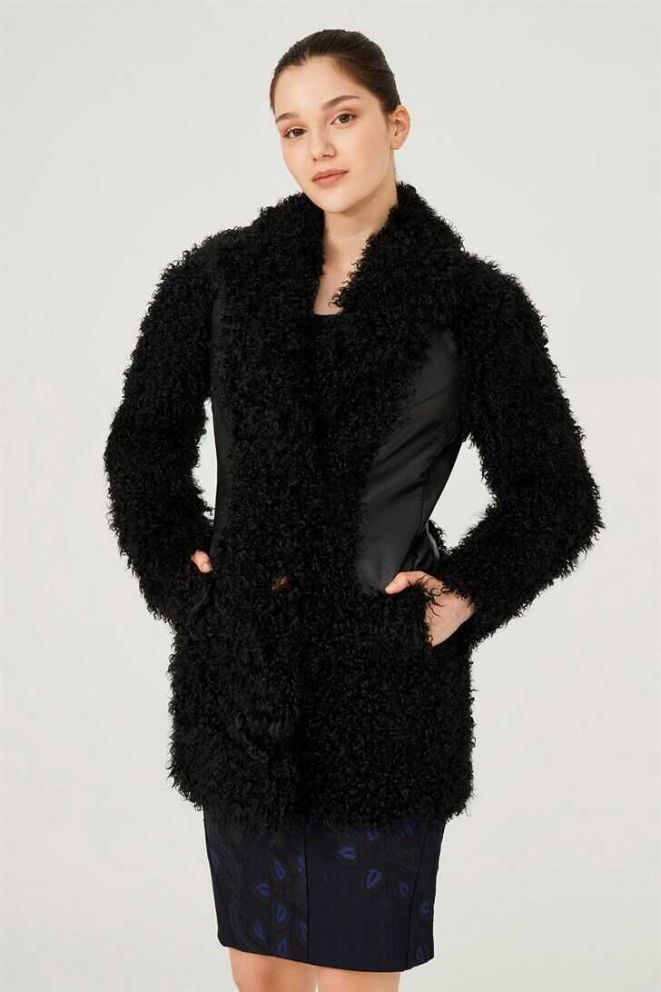 Trussardi Deri Detaylı Kadın Mont - 1