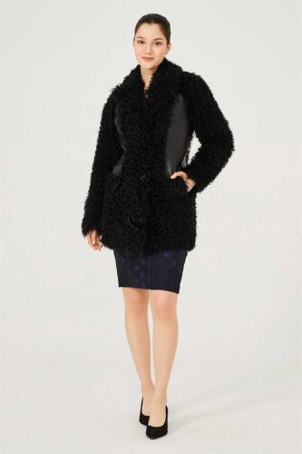 Trussardi Deri Detaylı Kadın Mont - 2