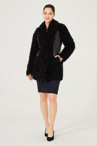 Trussardi Deri Detaylı Kadın Mont - 6