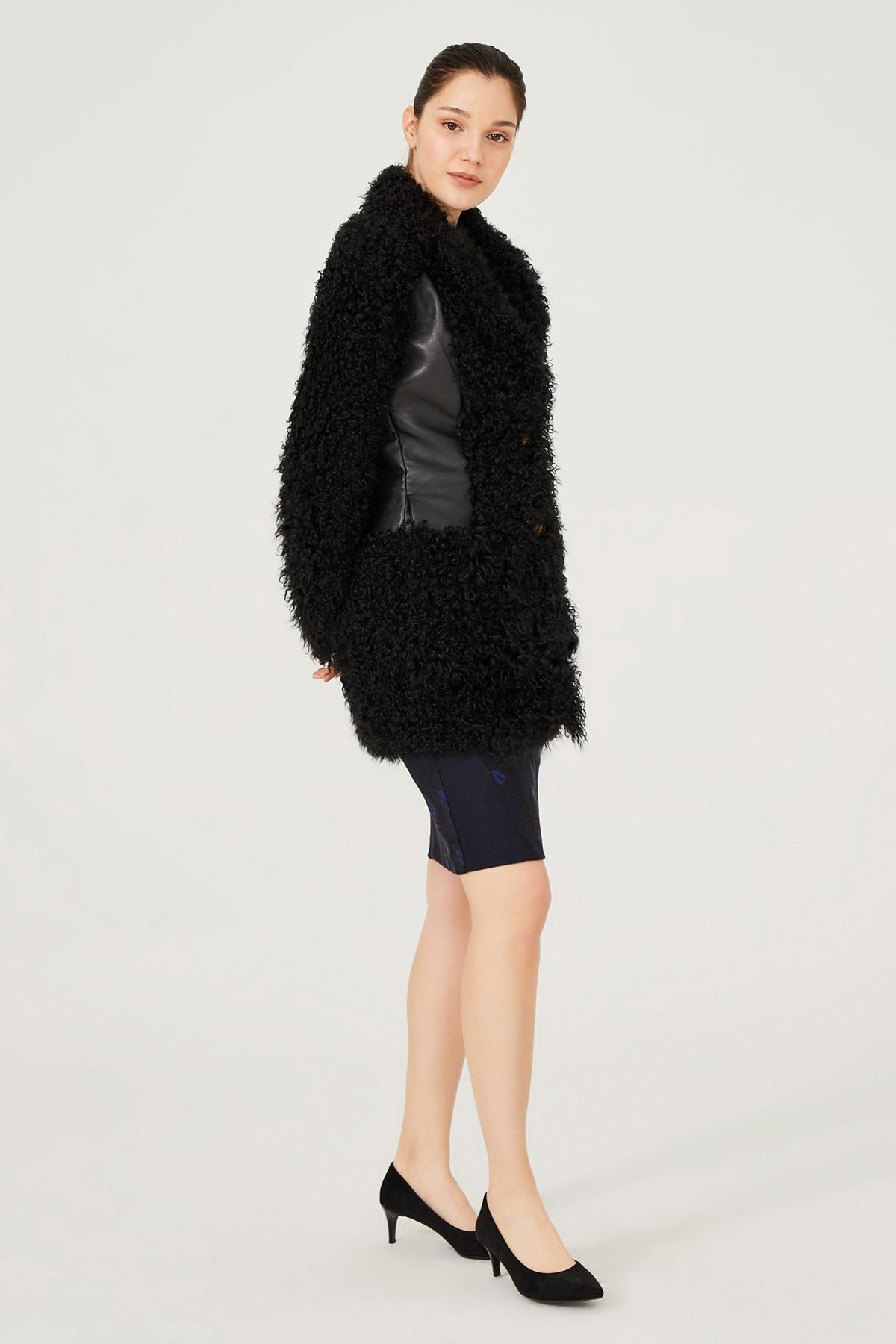 Trussardi Deri Detaylı Kadın Mont - 7