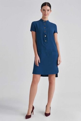 Trussardi Düğmeli Kadın Midi Elbise - Trussardi