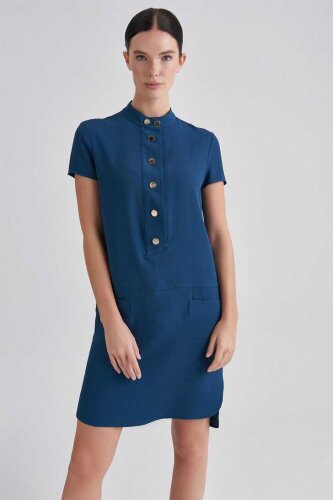 Trussardi Düğmeli Kadın Midi Elbise - 3