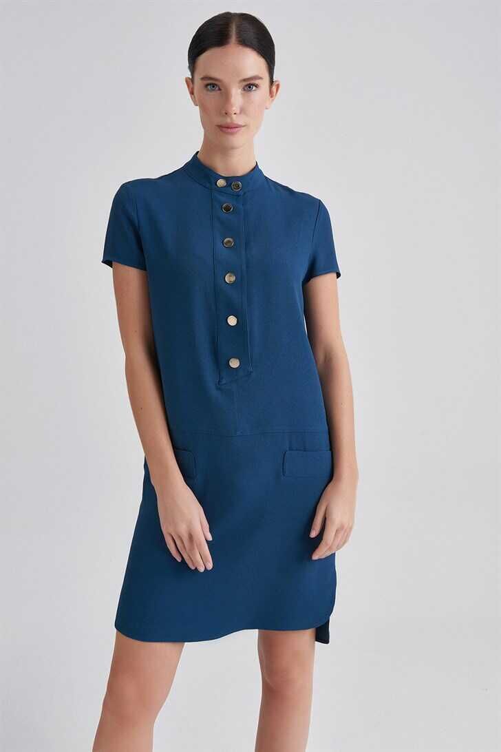 Trussardi Düğmeli Kadın Midi Elbise - 3