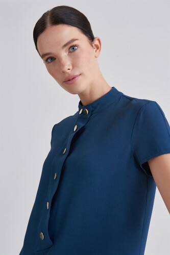 Trussardi Düğmeli Kadın Midi Elbise - 6