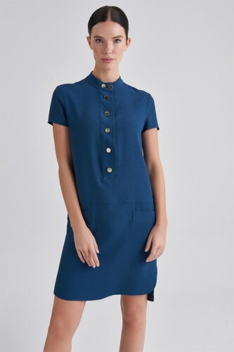 Trussardi Düğmeli Kadın Midi Elbise - 7