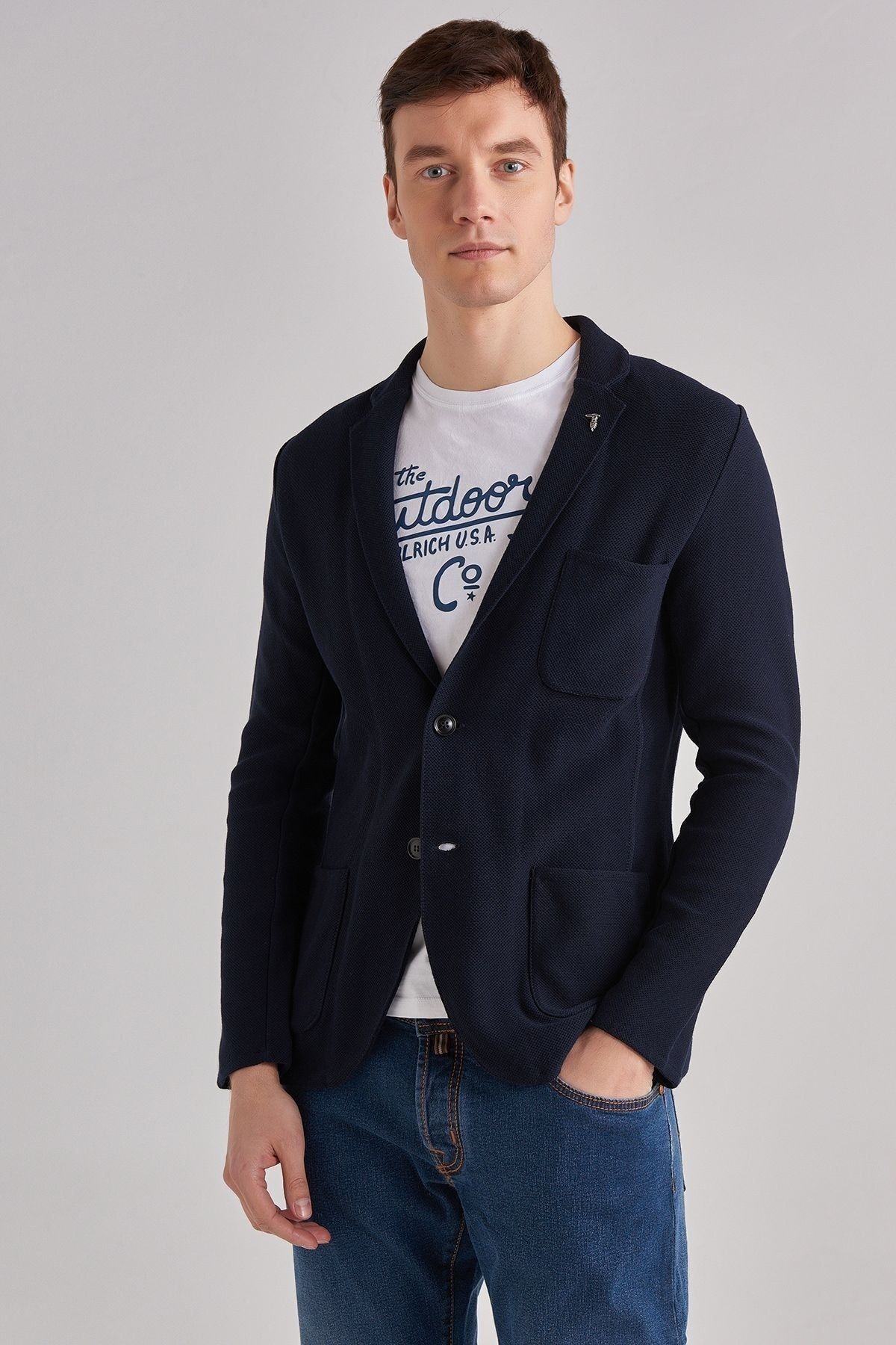 Trussardi Erkek Düğmeli Ceket - 6
