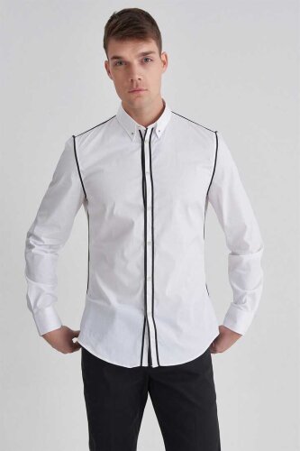 Trussardi Erkek İğne Yaka Gömlek - Trussardi