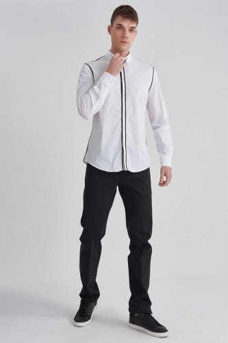 Trussardi Erkek İğne Yaka Gömlek - 3