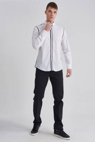 Trussardi Erkek İğne Yaka Gömlek - 7