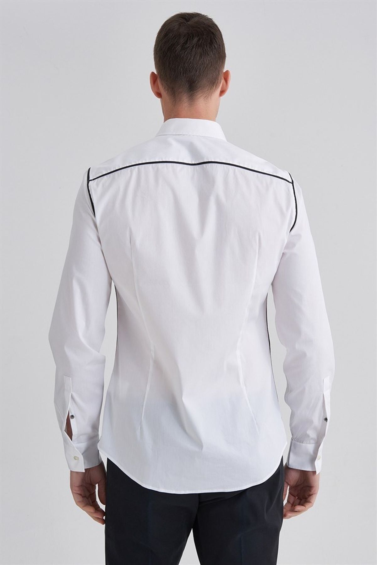 Trussardi Erkek İğne Yaka Gömlek - 8