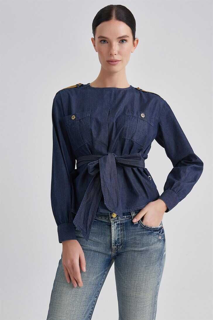 Trussardi Kadın Cepli Bluz - 1