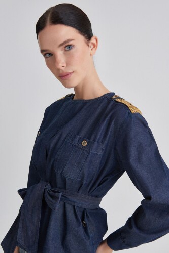 Trussardi Kadın Cepli Bluz - 6