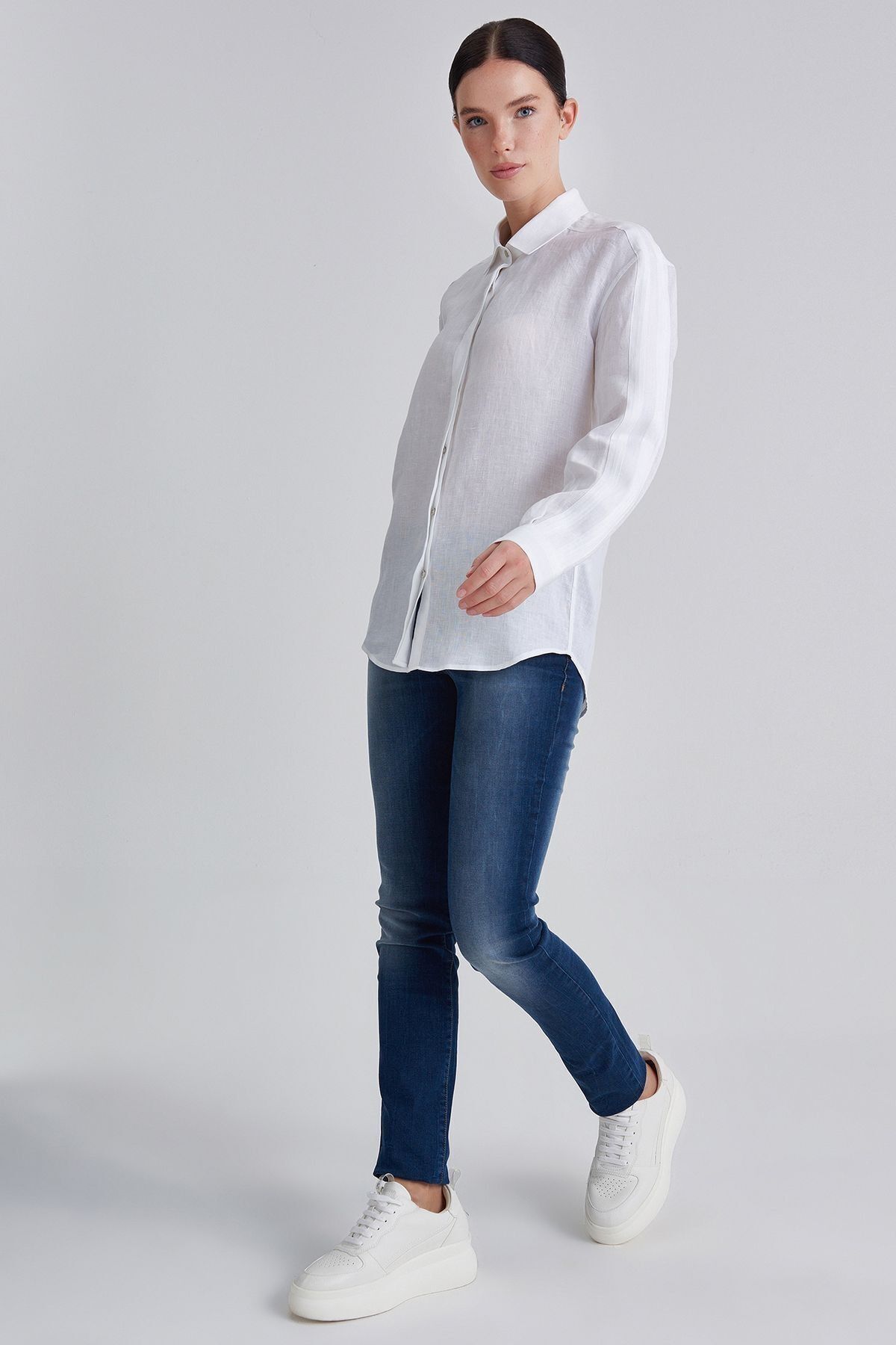 Trussardi Kadın Keten Gömlek - 6