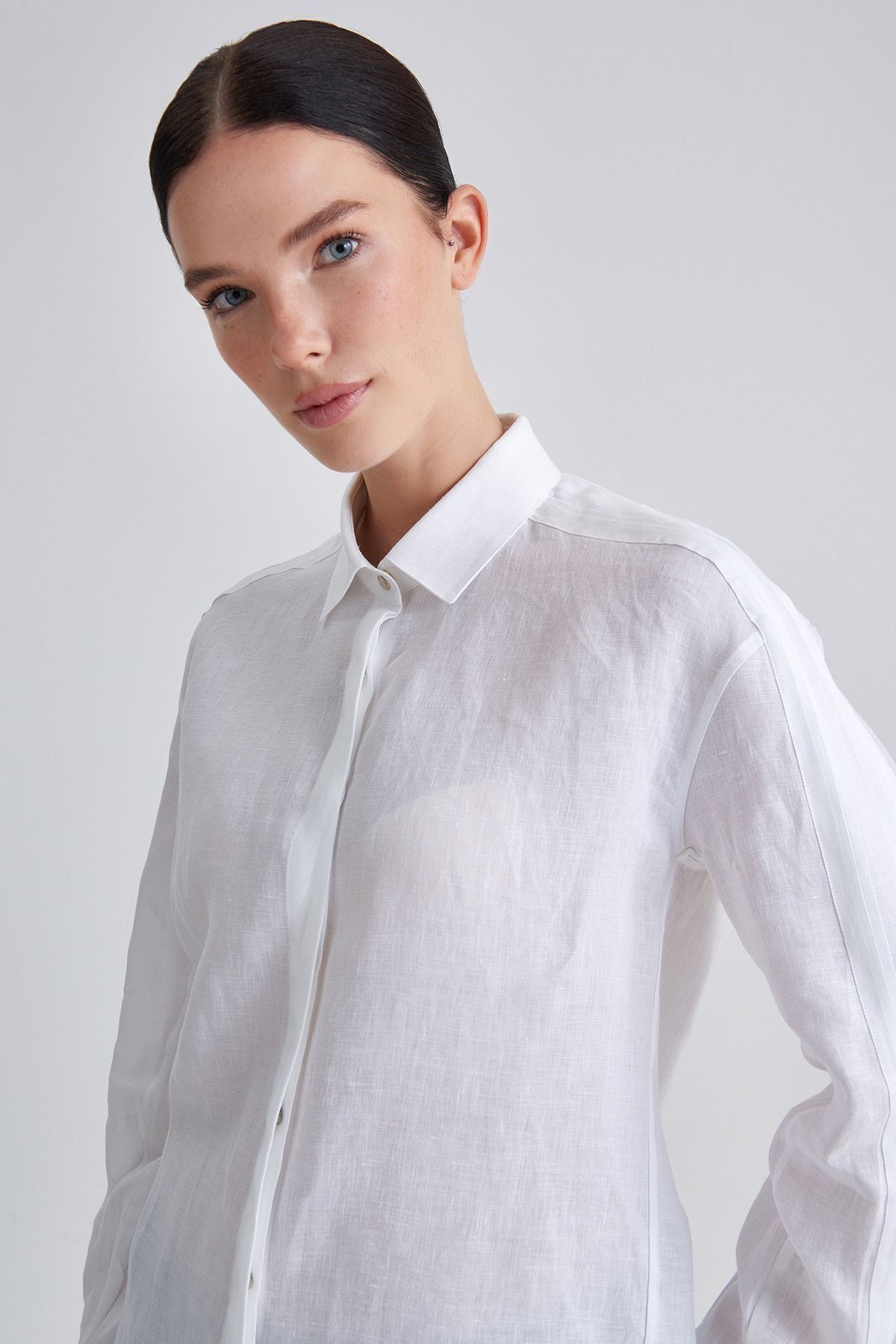 Trussardi Kadın Keten Gömlek - 7