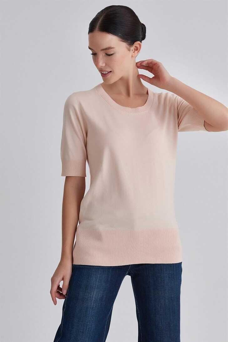 Trussardi Kadın Kısa Kollu Kazak - 1