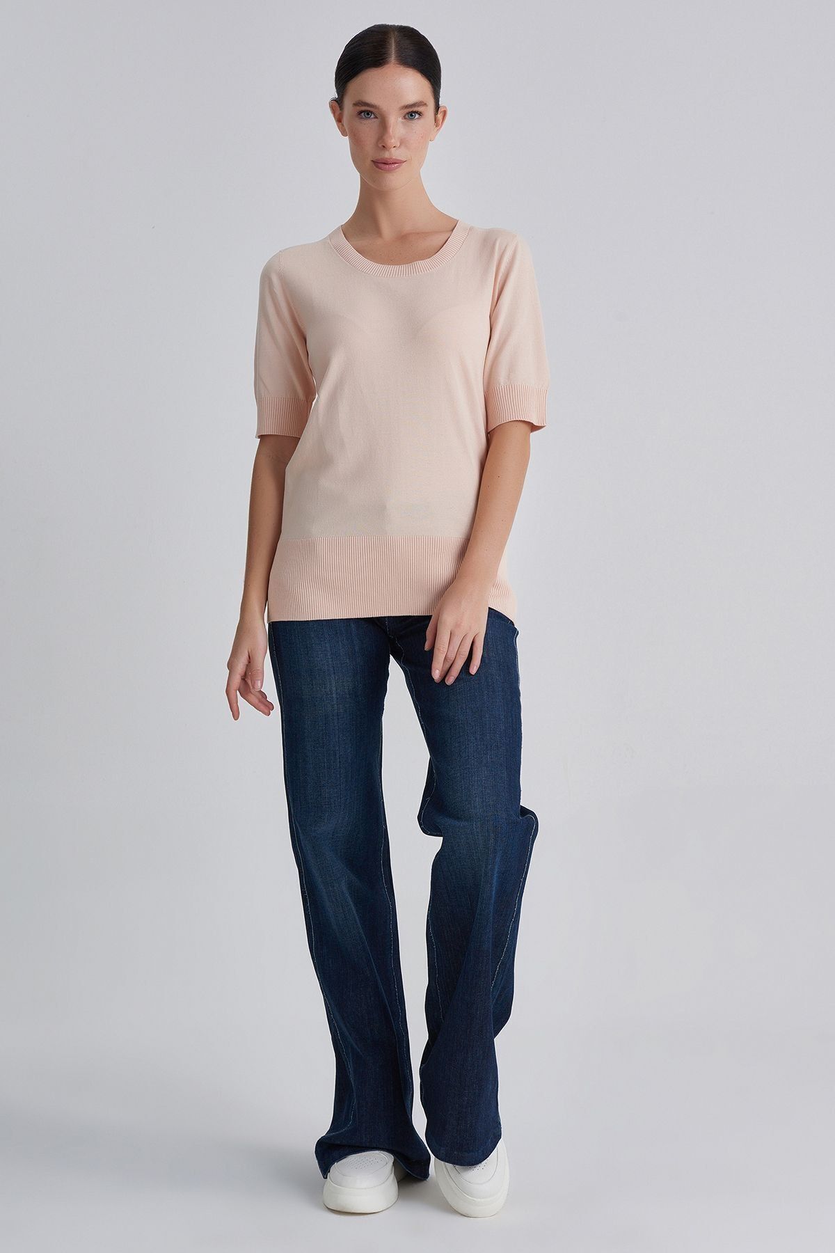 Trussardi Kadın Kısa Kollu Kazak - 7