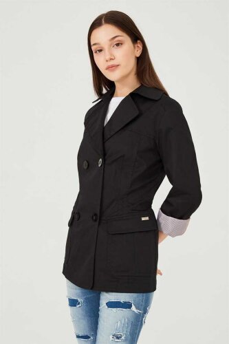 Trussardi Kadın Kısa Trençkot - 4