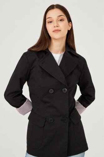 Trussardi Kadın Kısa Trençkot - 8