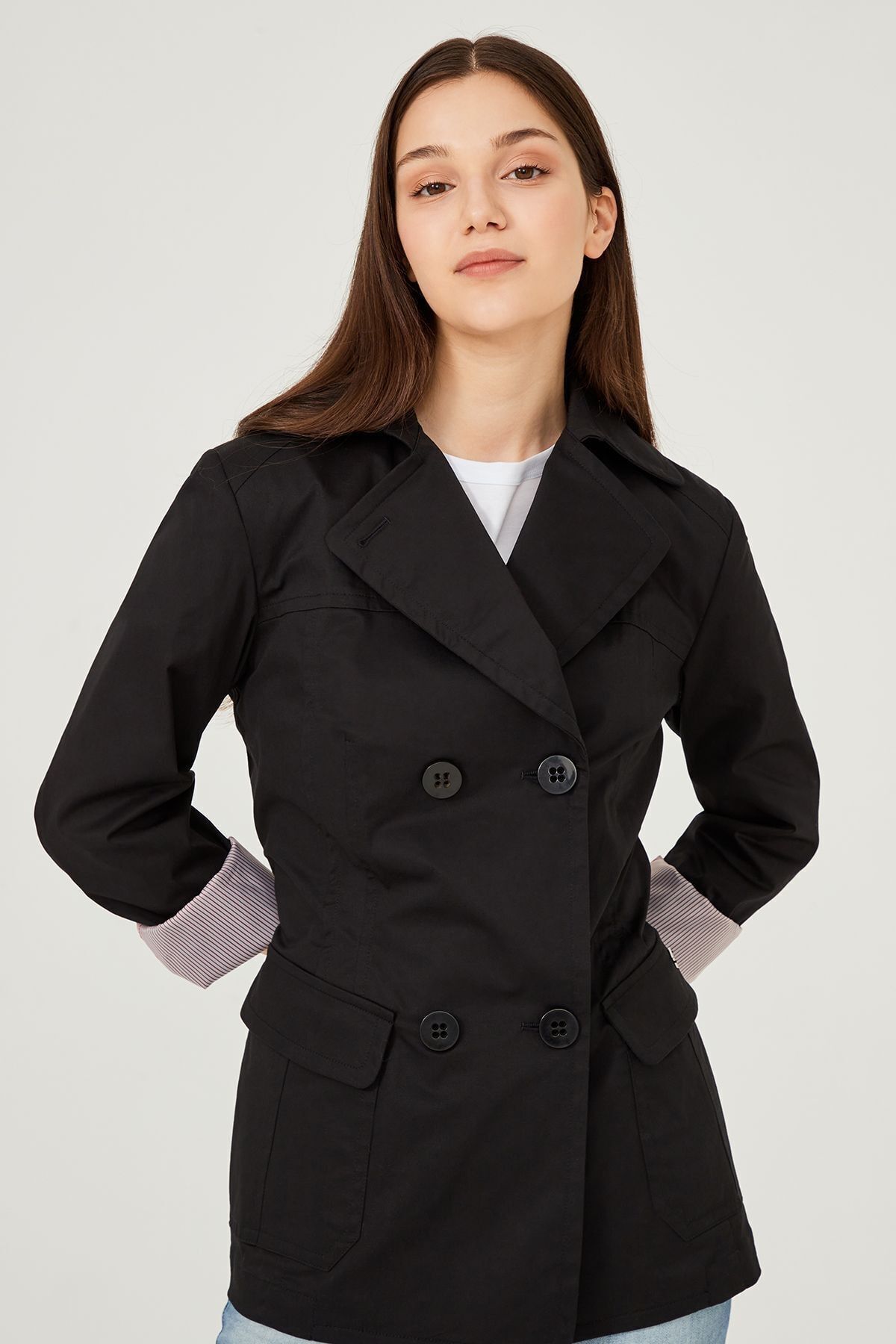 Trussardi Kadın Kısa Trençkot - 12