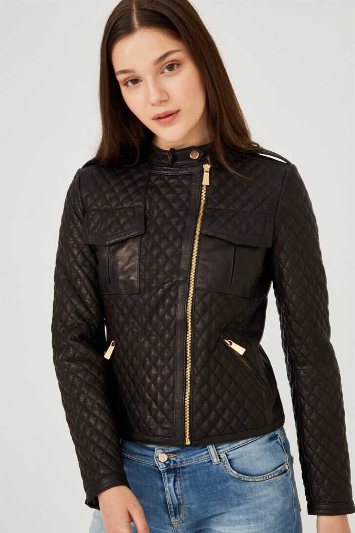 Trussardi Kadın Süet Fermurarlı Mont - 2