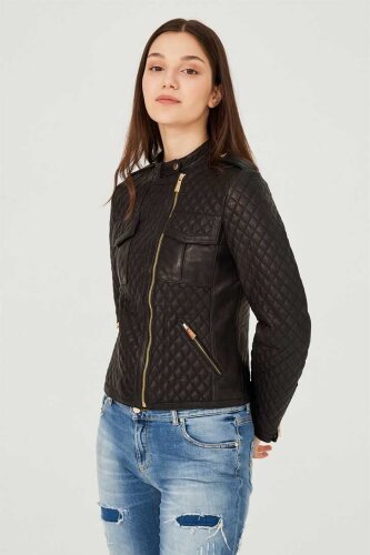 Trussardi Kadın Süet Fermurarlı Mont - 8