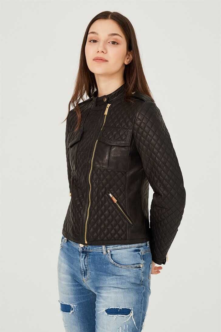 Trussardi Kadın Süet Fermurarlı Mont - 8