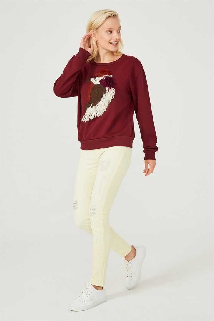Trussardi Kartal Figürlü Kadın Sweatshirt - 1