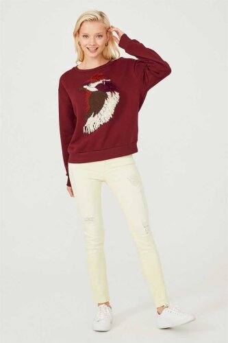 Trussardi Kartal Figürlü Kadın Sweatshirt - 2