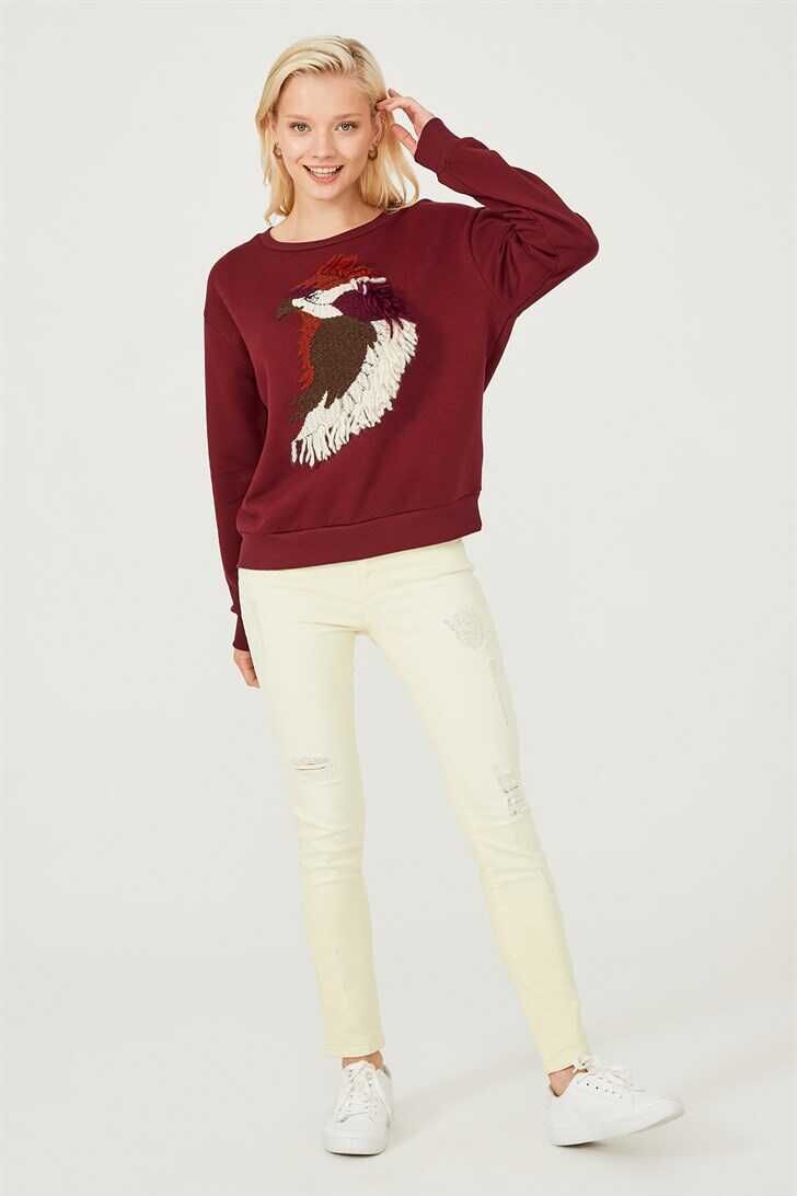 Trussardi Kartal Figürlü Kadın Sweatshirt - 2