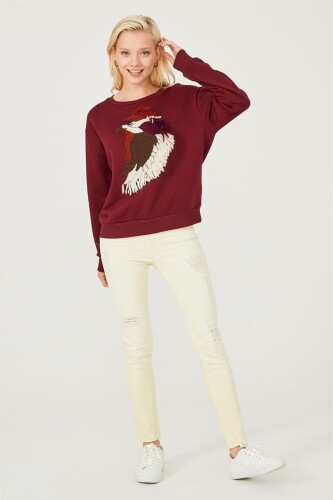 Trussardi Kartal Figürlü Kadın Sweatshirt - 6