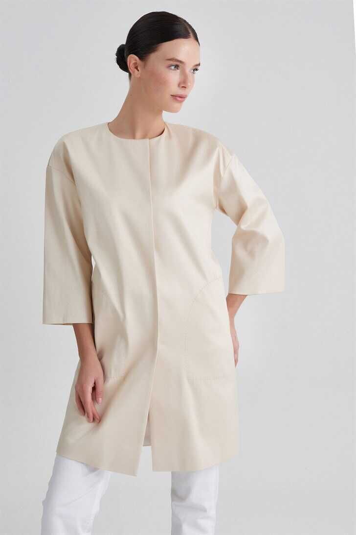 Trussardi Saten Kadın Pardesü - 1