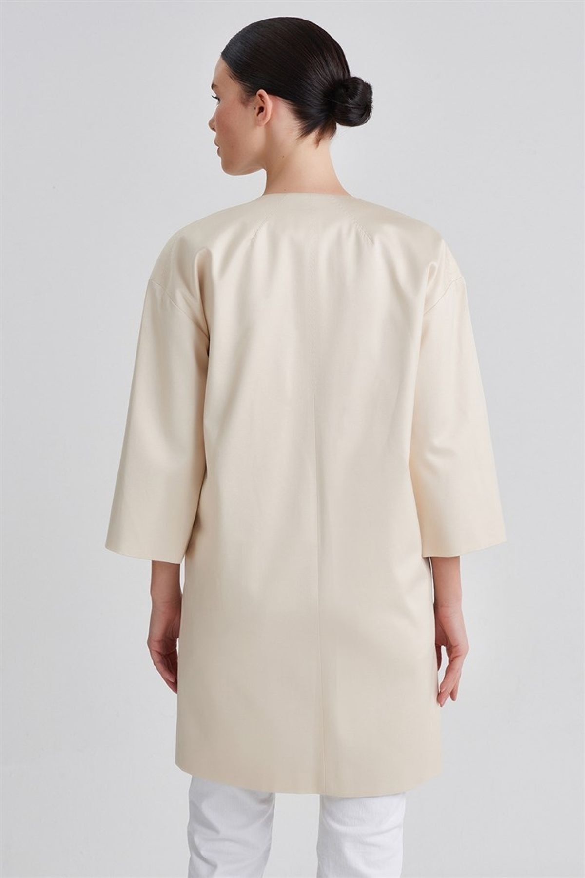 Trussardi Saten Kadın Pardesü - 6