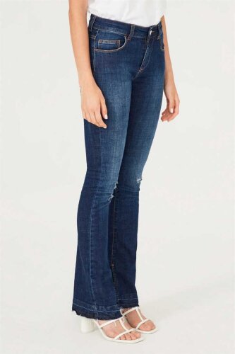 Twinset Kadın İspanyol Paça Jeans - 3