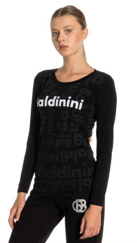 Uzun Kollu Logolu Kadın T-Shirt - Baldinini
