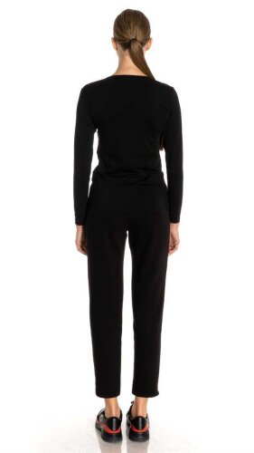 Uzun Kollu Logolu Kadın T-Shirt - 3