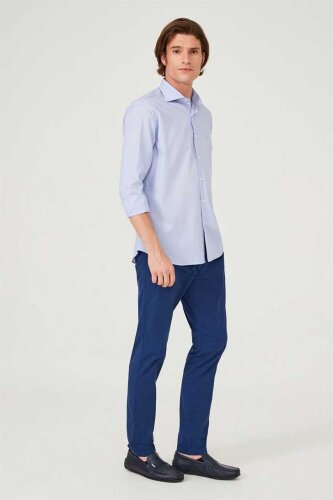 Uzun Kollu Slim Fit Erkek Gömlek - 3