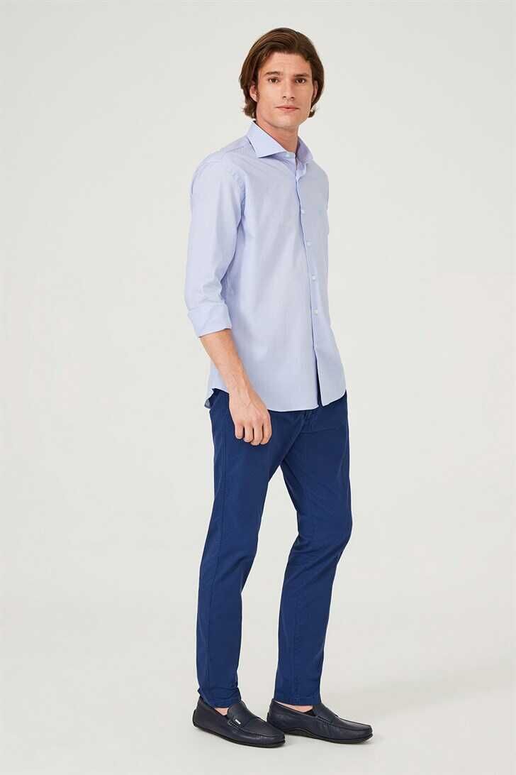 Uzun Kollu Slim Fit Erkek Gömlek - 3