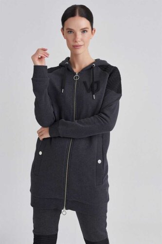 Versaje Jeans Fermuarlı Oversize Kadın Tunik - 2