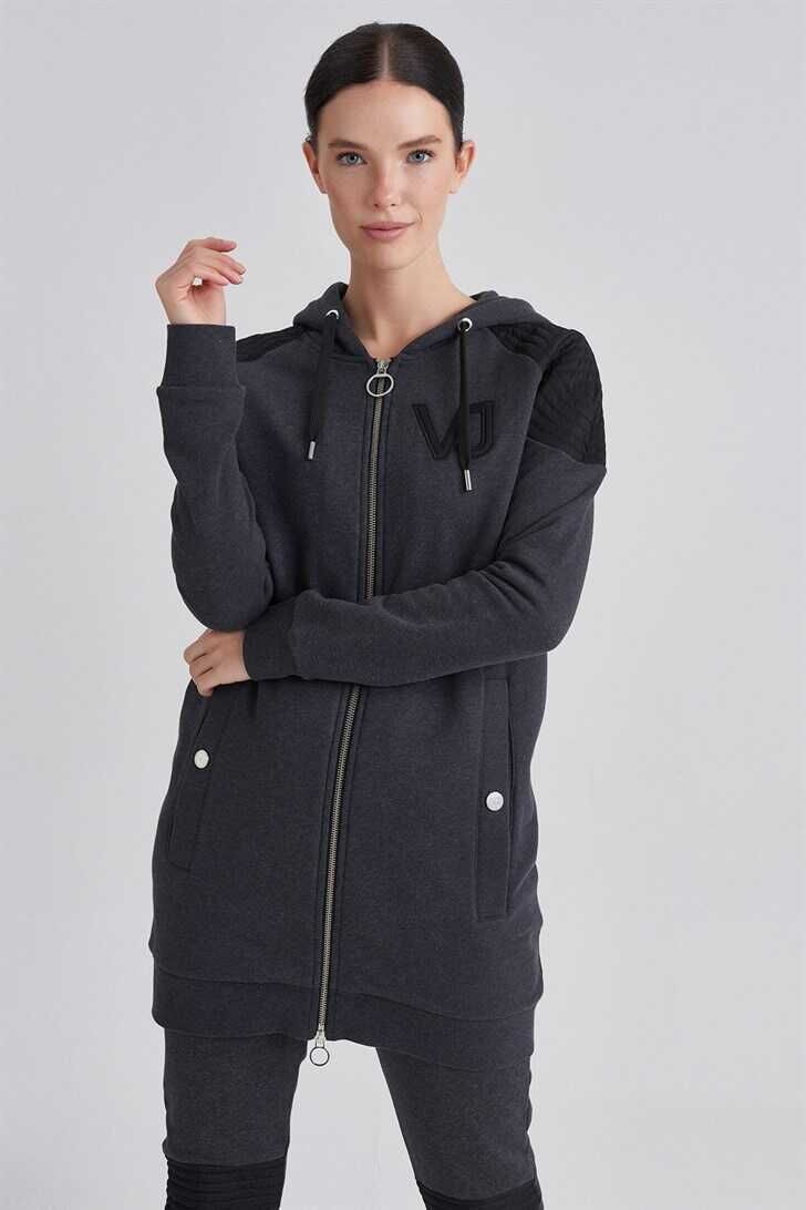 Versaje Jeans Fermuarlı Oversize Kadın Tunik - 2