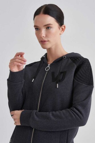 Versaje Jeans Fermuarlı Oversize Kadın Tunik - 3