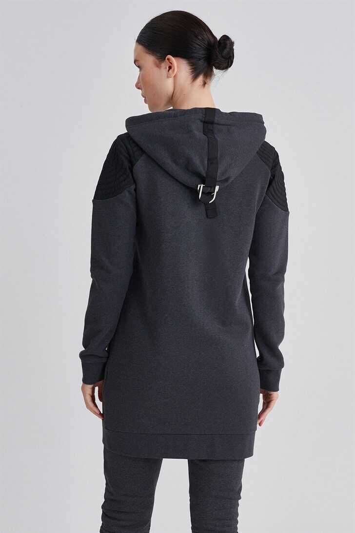 Versaje Jeans Fermuarlı Oversize Kadın Tunik - 4