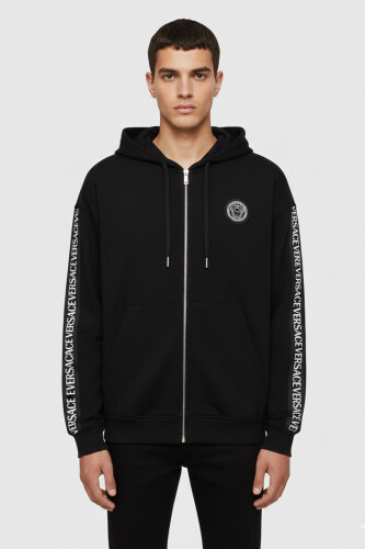 Versace Fermuarlı Kapşonlu Sweatshirt - Versace
