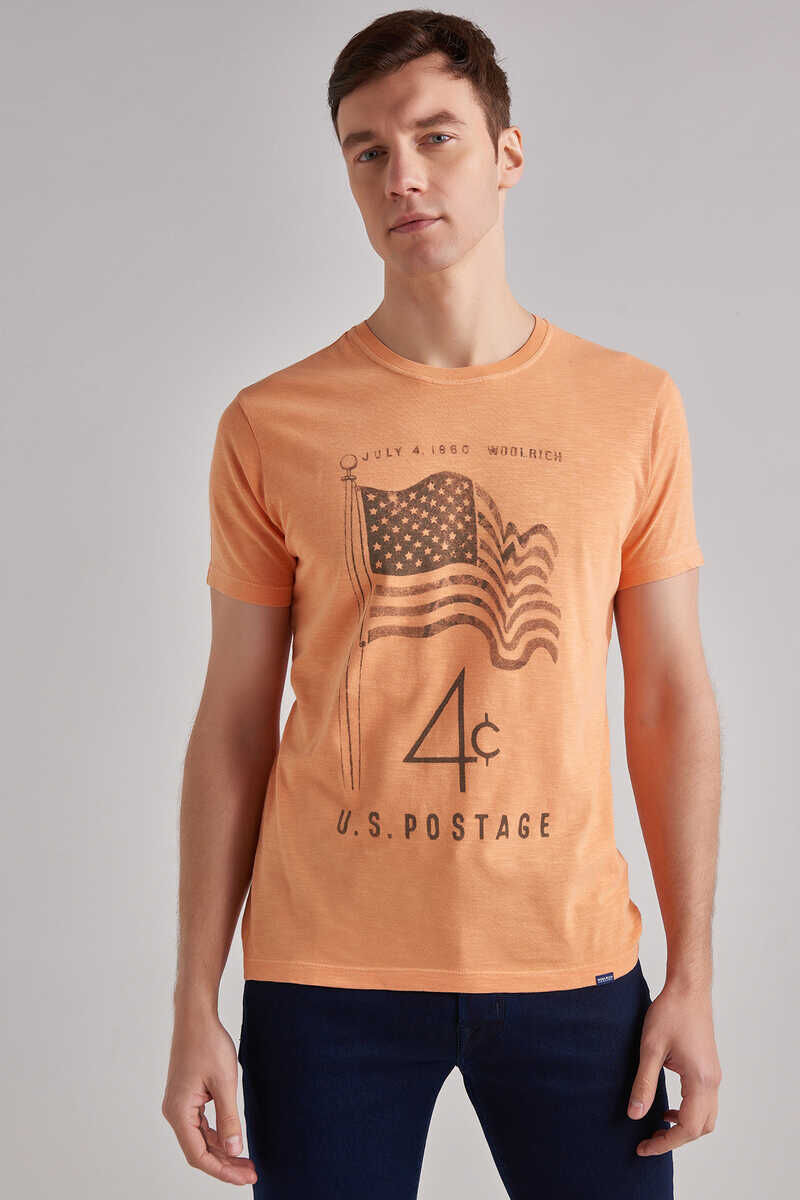 Woolrich Bisiklet Yaka Erkek T-Shirt - 1
