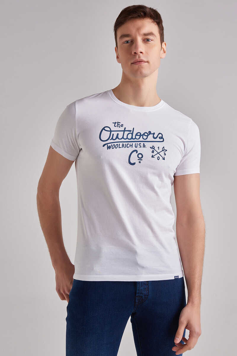 Woolrich Erkek Bisiklet Yaka T-Shirt - 1