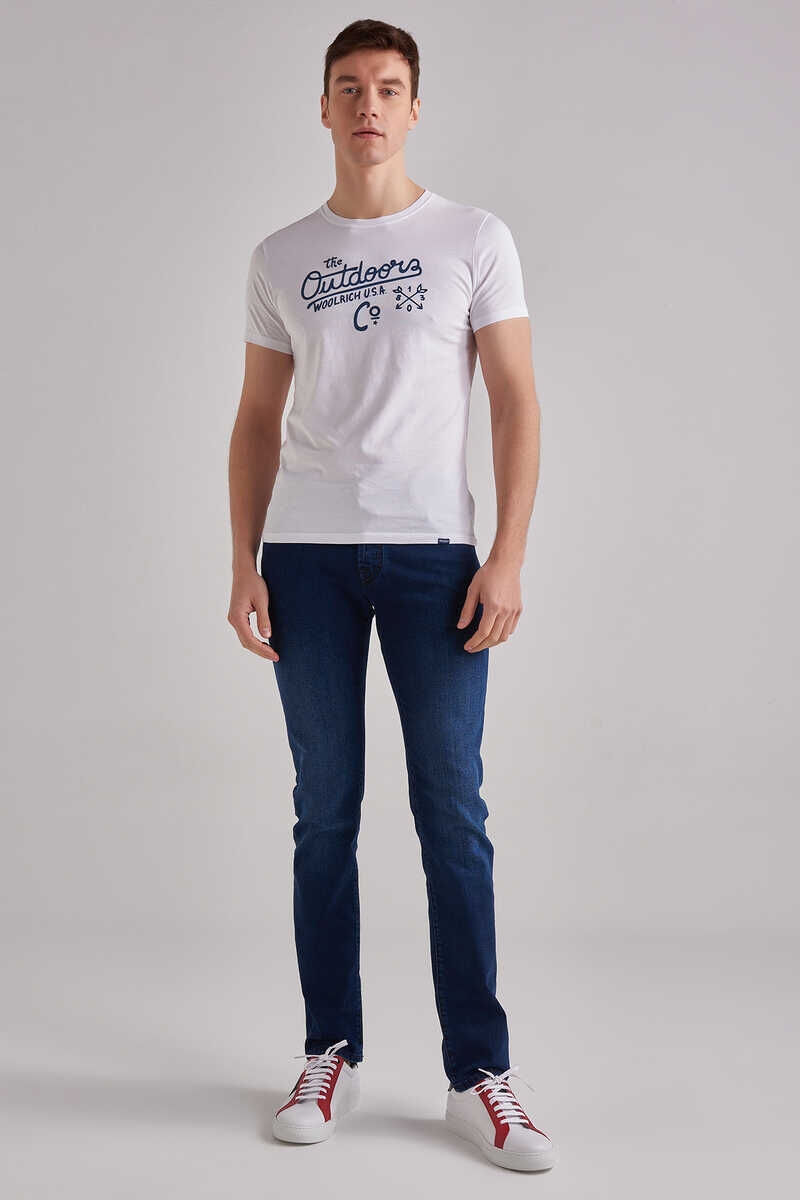 Woolrich Erkek Bisiklet Yaka T-Shirt - 2