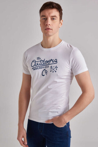 Woolrich Erkek Bisiklet Yaka T-Shirt - 3